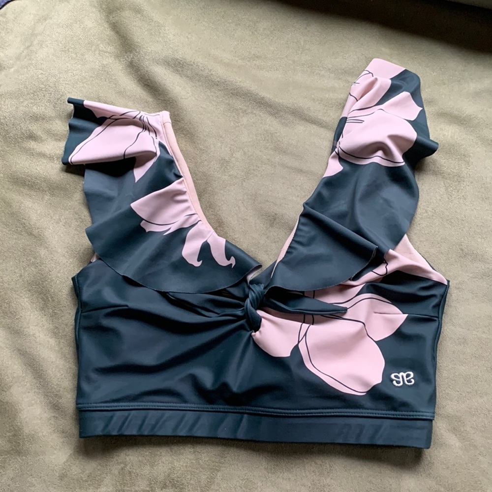 Albion Lauren Swim Crop, Emerald Tigerlily Small (S)